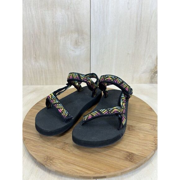 Teva Universal Boomerang Pink Ankle Strap Sandals Womens Size 5.5 (4y) - Picture 2 of 7